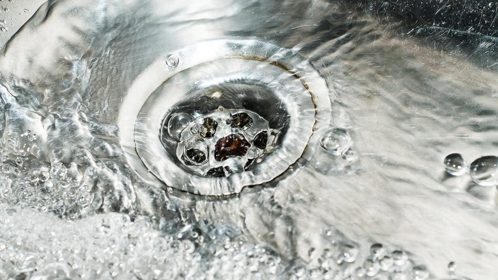 water in kitchen sink