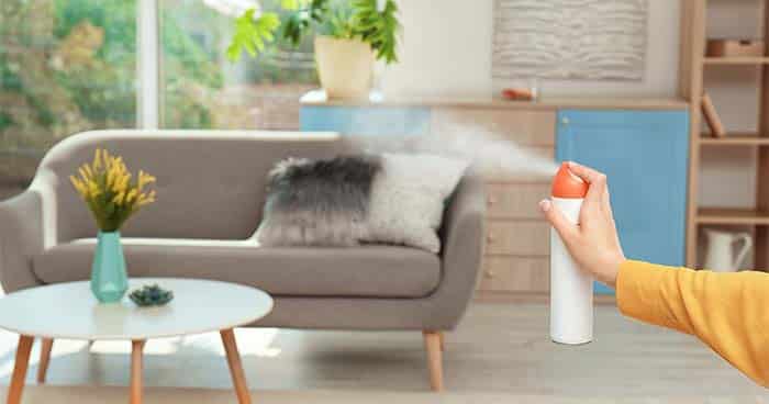 Stop using aerosol sprays, like the one in the picture, when there's a fire close by.