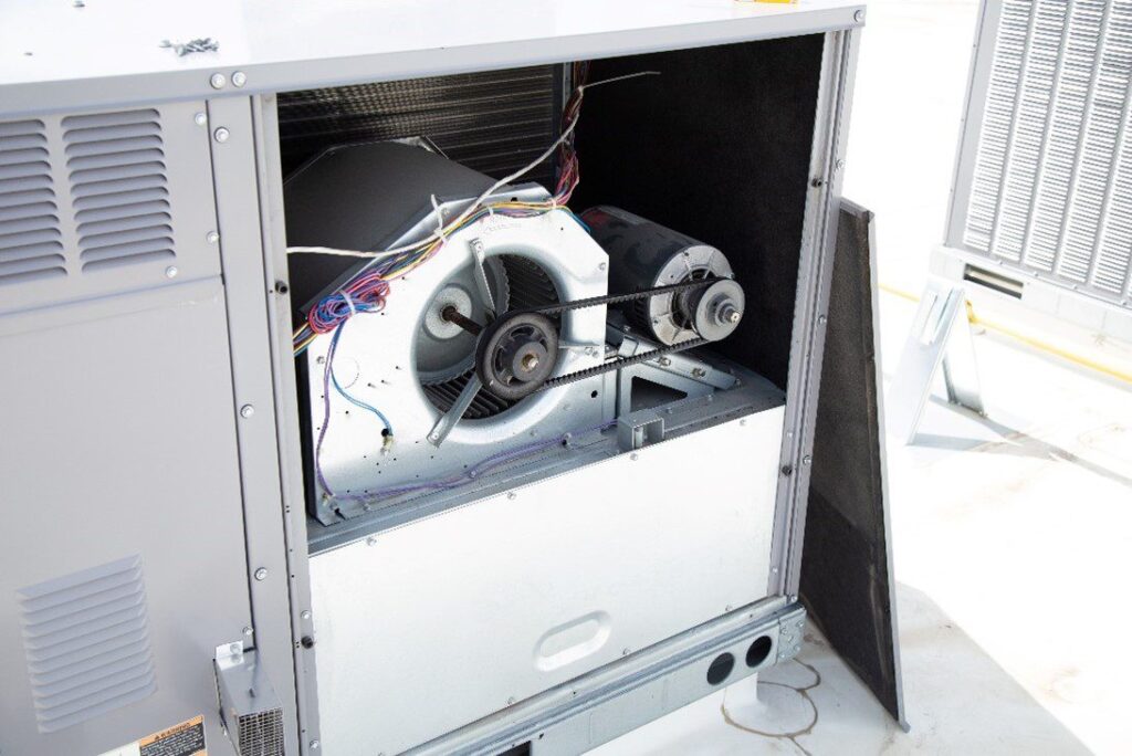 inside an AC unit